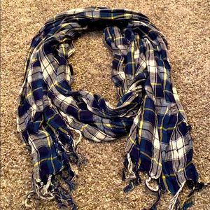 Aerie Blue Plaid Fashion Scarf
